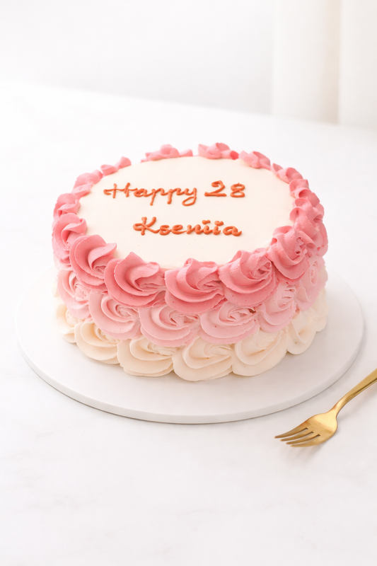 Gâteaux d'anniversaire rose