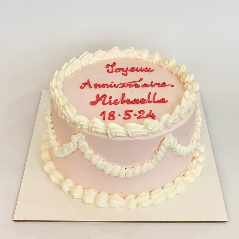 Birthday cake vintage decoration