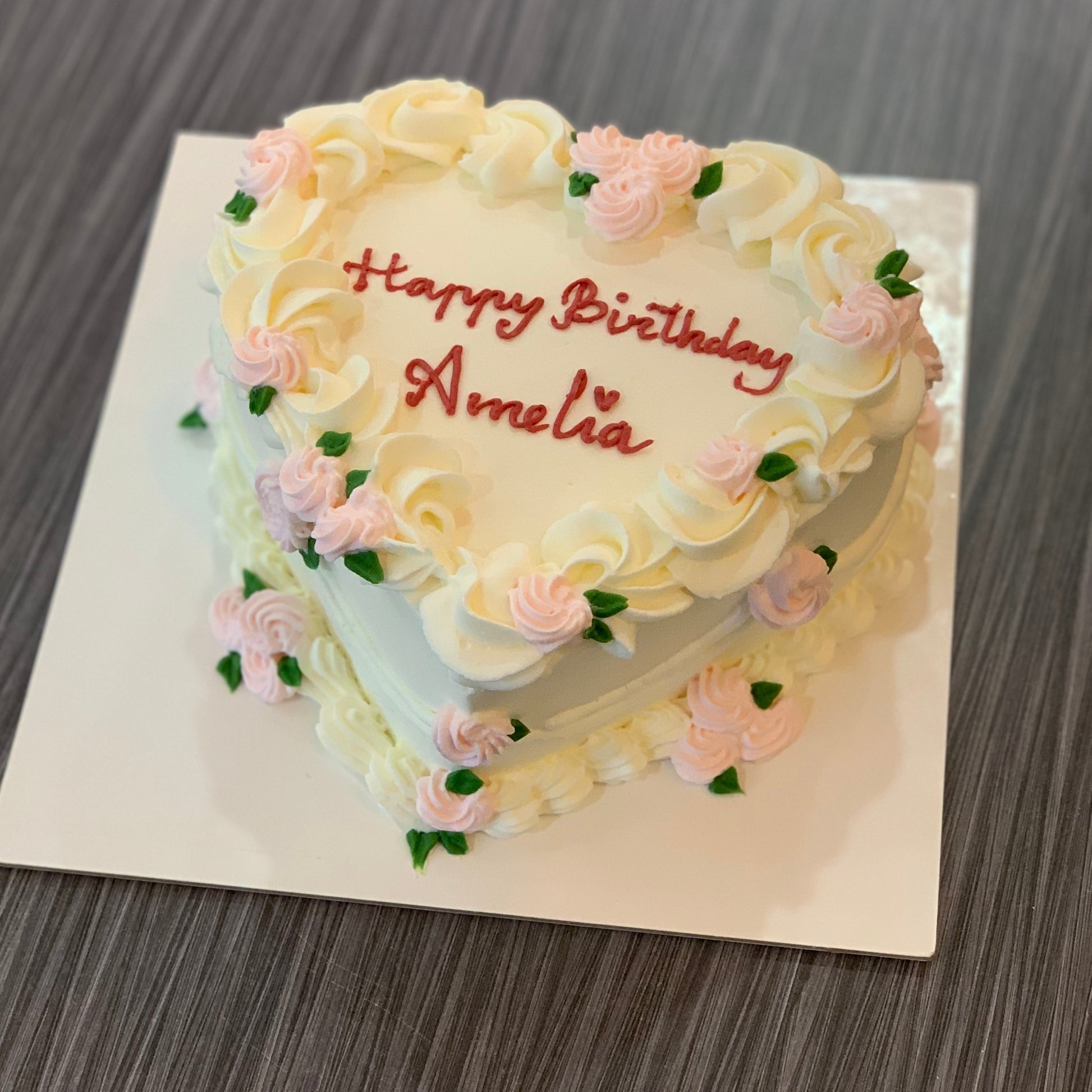 Birthday cake vintage decoration heart coeur