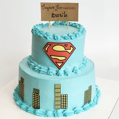 gâteau anniversaire garçon superman